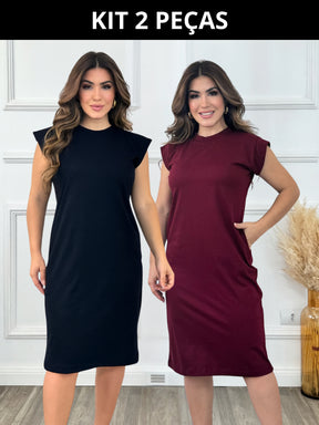 Vestido Feminino Muscle Tee 100% Algodão Premium Manga Curta Super Confortável